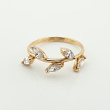 Женское золотое кольцо с куб. циркониями, 1766906