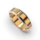Золотое обручальное кольцо с бриллиантами, 1768442