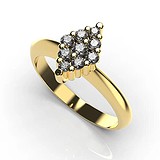 Золотое кольцо с бриллиантами, 1768954
