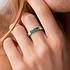 Женское золотое кольцо с бриллиантами и изумрудами - фото 3