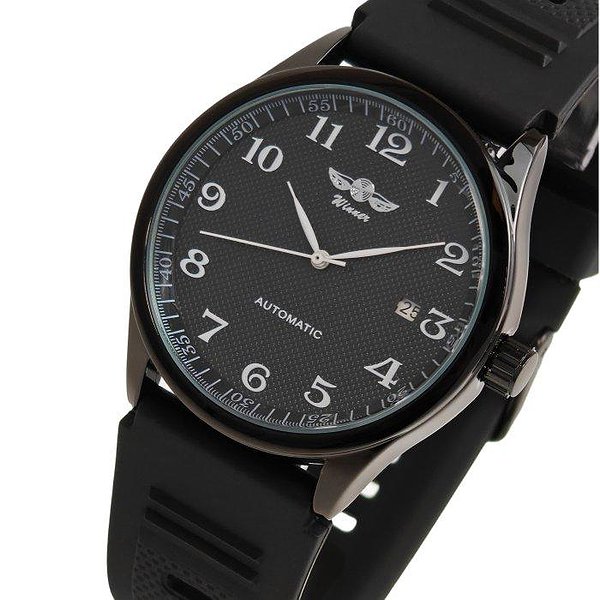 Winner Мужские часы Handsome Elastic Black 3682