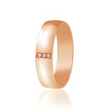 Золотое обручальное кольцо с куб. циркониями, 313594