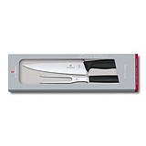 Victorinox Набір кухонний SwissClassic Curving Set ніж + вилка з черн. ручкою Vx67133.2G