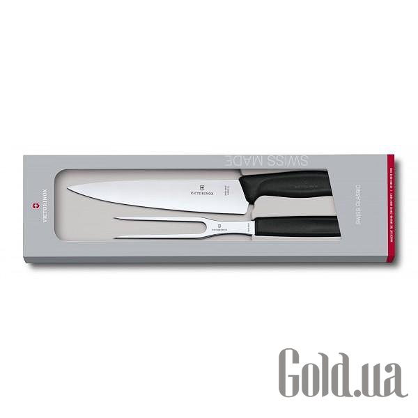 Купить Victorinox Набор кухонный SwissClassic Curving Set нож+вилка с черн. ручкой Vx67133.2G