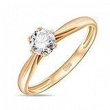 Золота каблучка з кристалом Swarovski, 1545723