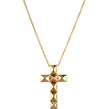 Золотой кулон с цепочкой с бриллиантами, 1605883