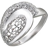 Женское серебряное кольцо с куб. циркониями, 1611515