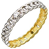 Женское золотое кольцо с куб. циркониями, 1615099