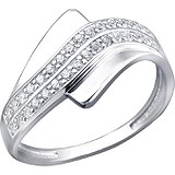 Женское серебряное кольцо с куб. циркониями, 1636091