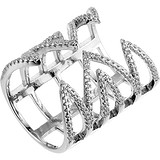 Женское серебряное кольцо с куб. циркониями, 1645307