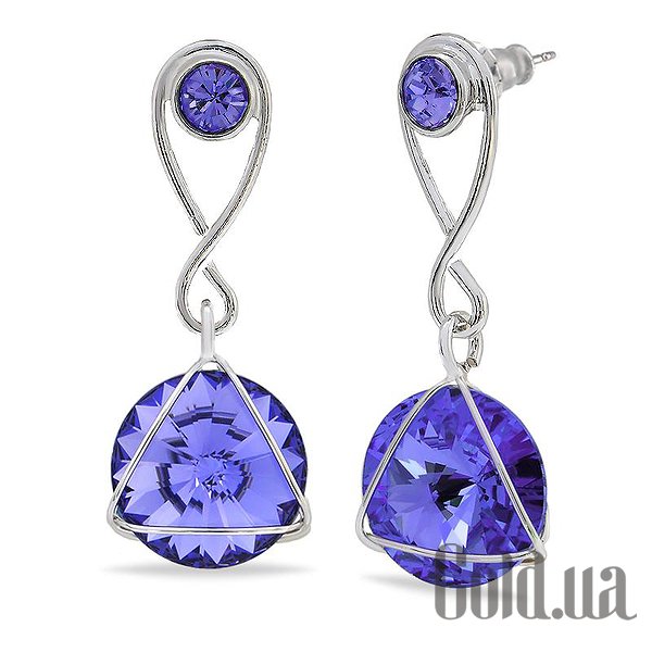 

Серьги с подвесками Kobi, Стальной, Серьги с кристаллами Swarovski