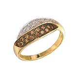 Женское золотое кольцо с бриллиантами, 1658363