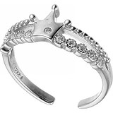 Женское серебряное кольцо с куб. циркониями, 1668859
