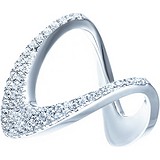 Женское серебряное кольцо с куб. циркониями, 1669371
