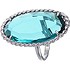 Женское серебряное кольцо с ювелирным стеклом - фото 1