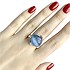 Женское серебряное кольцо с кошачьим глазом - фото 2
