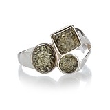 Женское серебряное кольцо с янтарем, 1716219