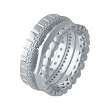 Женское серебряное кольцо с куб. циркониями, 1721339