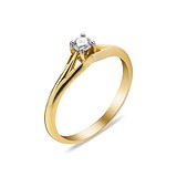 Золотое кольцо с бриллиантом, 1744635