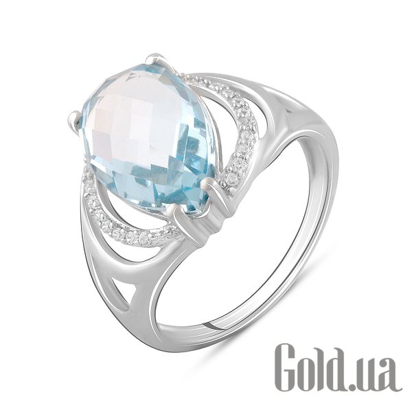 

Женские кольца Fresh Jewelry, Женское серебряное кольцо с куб. циркониями и топазом, 17