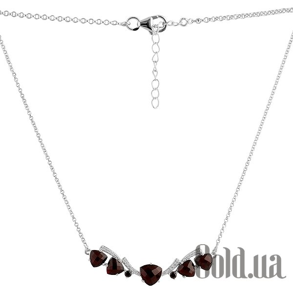 

Женские колье Fresh Jewelry, Серебряное колье с куб. циркониями и гранатами, 45