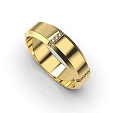 Золотое обручальное кольцо с бриллиантами, 1768443