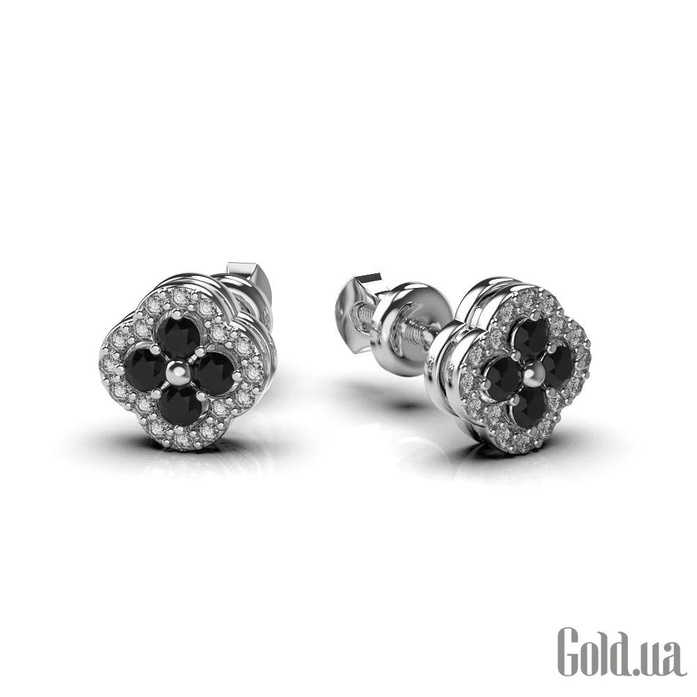 Золоті сережки з діамантами lun333821122b – зображення 2