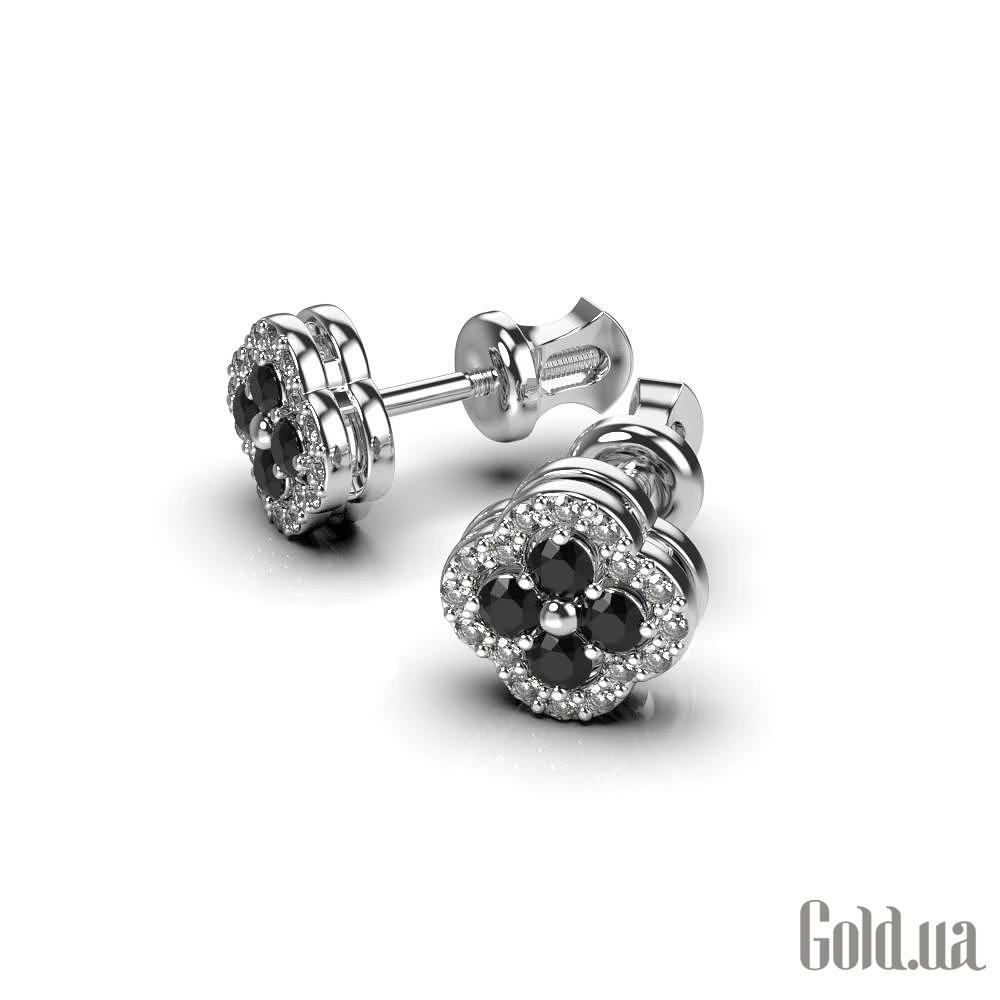 Золоті сережки з діамантами lun333821122b – зображення 4