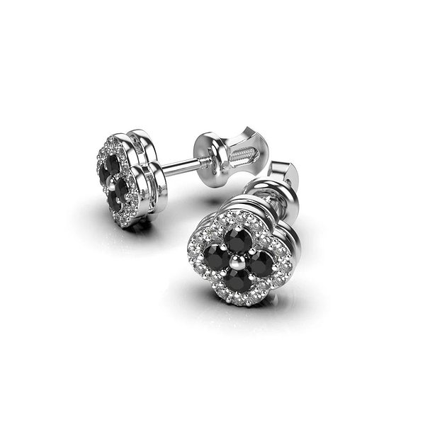 Золоті сережки з діамантами lun333821122b – зображення 4