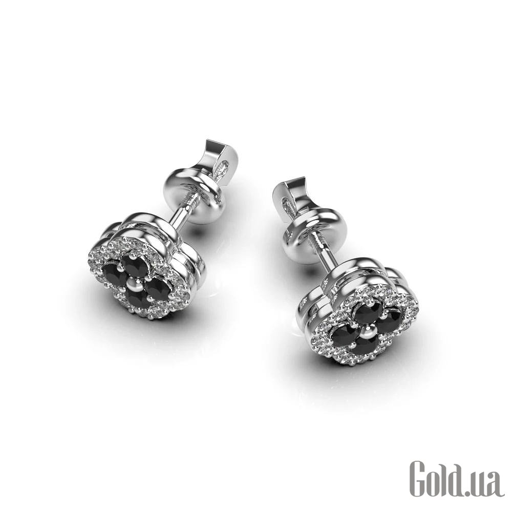 Золоті сережки з діамантами lun333821122b – зображення 5