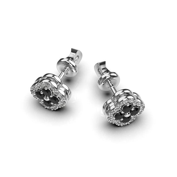 Золоті сережки з діамантами lun333821122b – зображення 5
