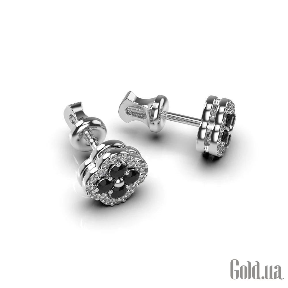 Золоті сережки з діамантами lun333821122b – зображення 6