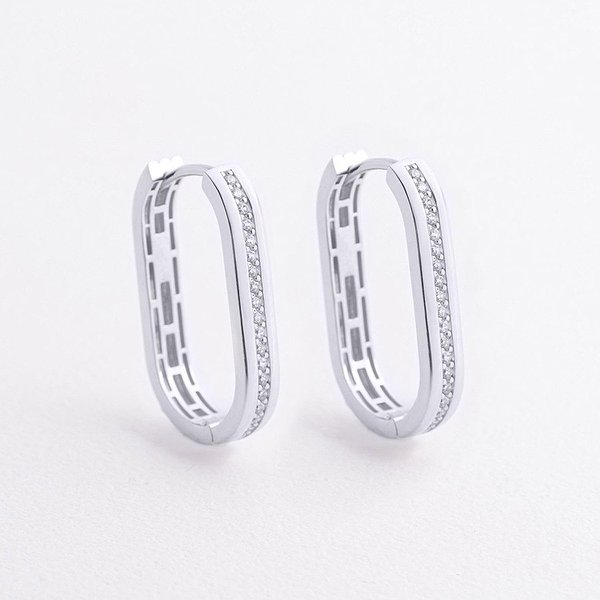 Золотые серьги с куб. циркониями