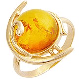 Женское золотое кольцо с янтарем, 1605116