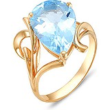 Женское золотое кольцо с топазом, 1606652