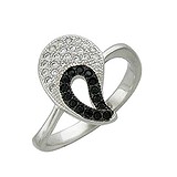Женское серебряное кольцо с куб. циркониями, 1620476