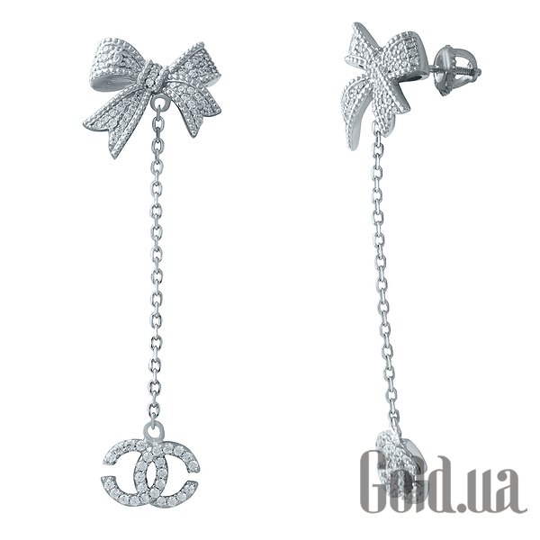 

Серьги с подвесками Fresh Jewelry, Серебряные серьги с куб. циркониями