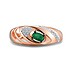 Женское золотое кольцо с бриллиантами и изумрудом - фото 2