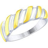 SOKOLOV Женское серебряное кольцо в позолоте, 1667068