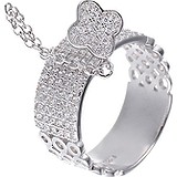 Женское серебряное кольцо с куб. циркониями, 1668860