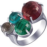 Женское серебряное кольцо с ювелирным стеклом, 1676540