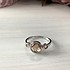 Женское серебряное кольцо с синт. морганитами - фото 2