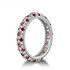 Женское серебряное кольцо с куб.циркониями и синт. рубинами - фото 3