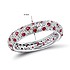 Женское серебряное кольцо с куб.циркониями и синт. рубинами - фото 4