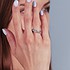 Женское серебряное кольцо с куб.циркониями и синт. рубинами - фото 5
