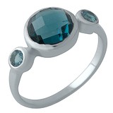 Женское серебряное кольцо с топазами, 1737724