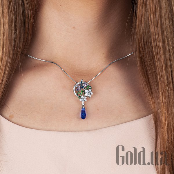 Жіночий кулон Lurie Jewelry Золотий кулон з топазами
