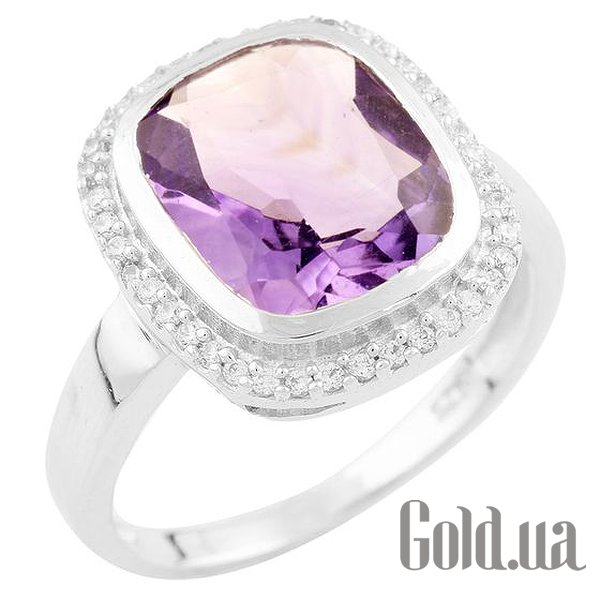 

Женские кольца Fresh Jewelry, Женское серебряное кольцо с куб. циркониями и аметистом, 17.5