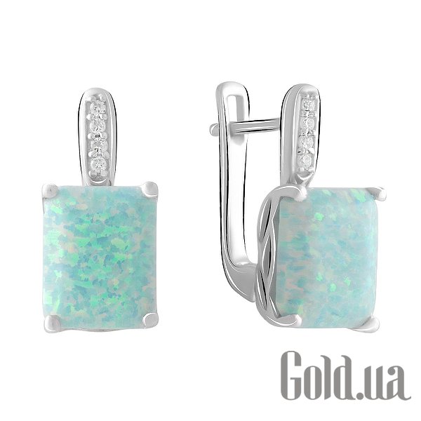 

Серьги Fresh Jewelry, Серебряные серьги с куб. циркониями и опалами