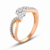 Золотое кольцо с бриллиантами, 1765116